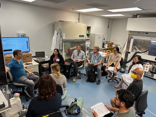Lab discussion in a core facility